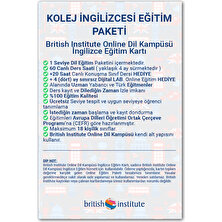 British Institute Kolej B2+ Seviyesi Genel Ingilizce Eğitim Paketi