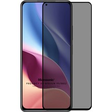 Microsonic Xiaomi Redmi K40 Pro+ Privacy 5d Gizlilik Filtreli Cam Ekran Koruyucu Siyah