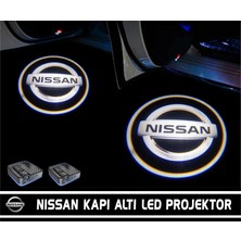 Femex Nissan Araçlar Için Pilli Yapıştırmalı Kapı Altı LED Logo Kutu Içeriği 2 Adet + Markanıza Özel Karbon Kapı Eşiği