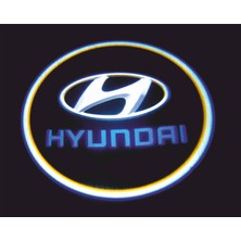 Femex Hyundai Pilli Yapıştırmalı Kapı Altı LED Hayalet Logo Kutu Içeriği 2 Adet