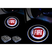 Femex Fiat Araçlar Için Pilli Yapıştırmalı Kapı Altı LED Hayalet Logo Kutu Içeriği 2 Adet