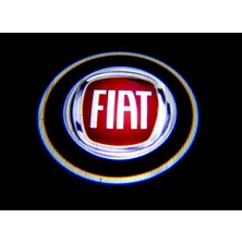 Femex Fiat Araçlar Için Pilli Yapıştırmalı Kapı Altı LED Hayalet Logo Kutu Içeriği 2 Adet