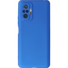 Nevarium Xiaomi Redmi Note 10 Pro Kılıf Yumuşak Dokulu Silikon - Mavi