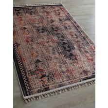 Arte Halı Dekoratif Örgü Saçaklı Salon Halısı Makinada Yıkanabilir Kaymaz Taban Kilim Koridor Yolluk