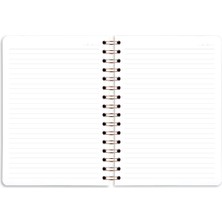 Matt Notebook A5 Spiralli Çizgili Tarihsiz Not Defteri Papatya 15 x 21 cm