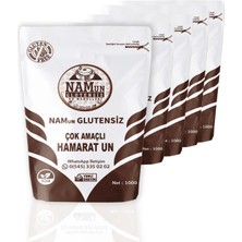 Nam 5'li Paket Glutensiz Çok Amaçlı Hamarat Un Taş Değirmen Vegan 1 kg