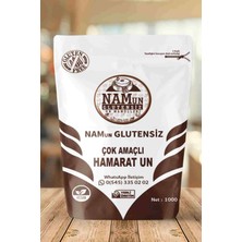 Nam 5'li Paket Glutensiz Çok Amaçlı Hamarat Un Taş Değirmen Vegan 1 kg