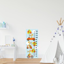 Sticker Art Çocuk Odası Bebek Odası Boy Ölçer Boy Cetveli Sticker Araç Zürafa