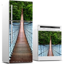 Sticker Art Buzdolabı ve Bulaşık Makinası Beyaz Eşya Sticker Kaplama Köprü