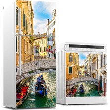 Sticker Art Buzdolabı ve Bulaşık Makinası Beyaz Eşya Sticker Kaplama Venedik