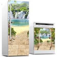 Sticker Art Buzdolabı ve Bulaşık Makinası Beyaz Eşya Sticker Kaplama Ütopya