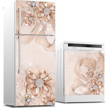 Sticker Art Buzdolabı ve Bulaşık Makinası Beyaz Eşya Sticker Kaplama Elmas