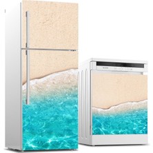 Sticker Art Buzdolabı ve Bulaşık Makinası Beyaz Eşya Sticker Kaplama Kumsal