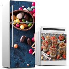 Sticker Art Buzdolabı ve Bulaşık Makinası Beyaz Eşya Sticker Kaplama Çikolata
