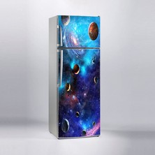 Sticker Art Buzdolabı Sticker Kaplama Dolap Kaplama Etiketi Uzay