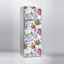 Sticker Art Buzdolabı Sticker Kaplama Dolap Kaplama Etiketi Londra