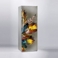 Sticker Art Buzdolabı Sticker Kaplama Dolap Kaplama Etiketi Modern Tüy