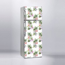 Sticker Art Buzdolabı Sticker Kaplama Dolap Kaplama Etiketi Flamingo