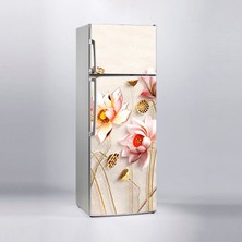 Sticker Art Buzdolabı Sticker Kaplama Dolap Kaplama Etiketi Parlak Çiçek