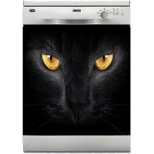 Sticker Art Bulaşık Makinesi Sticker Kaplama Beyaz Eşya Kaplama Kedi Yüzü