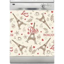 Sticker Art Bulaşık Makinesi Sticker Kaplama Beyaz Eşya Kaplama Paris Eyfel Kulesi