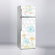 Sticker Art Buzdolabı Sticker Kaplama Dolap Kaplama Etiketi Beyaz Çiçekler