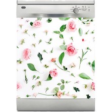 Sticker Art Bulaşık Makinesi Sticker Kaplama Beyaz Eşya Kaplama Güller