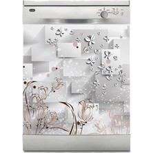 Sticker Art Bulaşık Makinesi Sticker Kaplama Beyaz Eşya Kaplama Metal Kelebekler