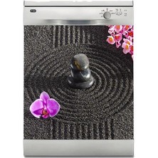 Sticker Art Bulaşık Makinesi Sticker Kaplama Beyaz Eşya Kaplama Japon Zen Bahçesi 3