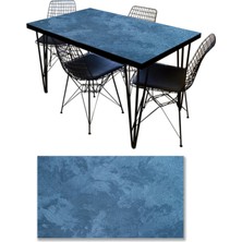 Sticker Art Masa Kaplama Folyosu Mobilya Masa Kaplama Folyoları Mavi Duvar Doku