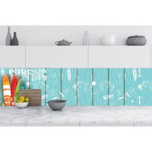 Sticker Art Mutfak Tezgah Arası Folyo Fayans Kaplama Folyosu Surfing