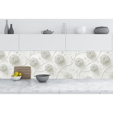 Sticker Art Mutfak Tezgah Arası Folyo Fayans Kaplama Folyosu Pop Çiçekler