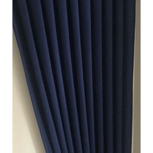 Evdepo Home Lacivert Normal Pileli Fon Perde 50 x 260 cm