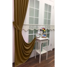 Evdepo Home Deve Tüyü Seyrek Pileli Fon Perde 50 x 260 cm