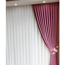 Evdepo Home Gül Kurusu Normal Pileli Fon Perde 50 x 260 cm