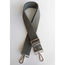 Angel Çanta Aksesuar Pamuklu Kolon 120X4 cm Gümüş Metal Haki