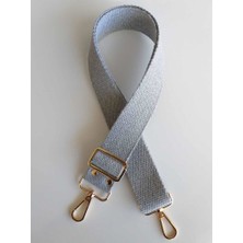 Angel Çanta Aksesuar Pamuklu Kolon 120X4 cm Light Gold Metal Açık Gri
