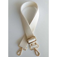 Angel Çanta Aksesuar Pamuklu Kolon 120X4 cm Light Gold Metal Krem Renk