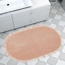 Alanur Home Alanur Rex Puffy Pelüş Oval Banyo Halısı Cappuccino