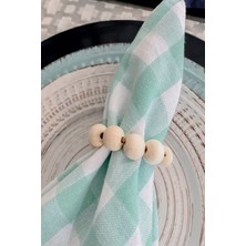 Emtory Home  12'li Doğal Boncuk Peçete Yüzüğü 10MM