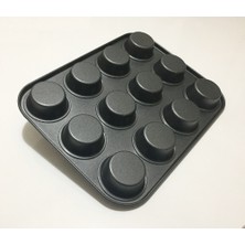 Evvehediyelikeşya Fame Kitchen 12'li Yapışmaz Teflon Kaplı Muffin Kek Kalıbı