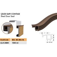 Contacall Çelik Kapı Contası Fitili 6 Metre Siyah Çelik Kapı Kasa Kanat Fitili Ürün KODU-ÇLK-26B