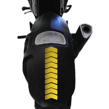 Çınar Extreme Ok Tasarımlı Çamurluk Kask Sticker Reflektif, Floresan, Düz Renkler Sarı