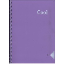 Keskin Color A4 Defter 60 Yaprak Kareli Spiralli Pp. Kapak Cool Mor