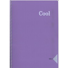 Keskin Color A4 Defter 120 Yaprak Kareli Spiralli Pp. Kapak Cool Mor