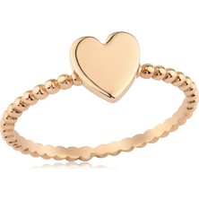 İryum 14 Ayar Kalp Chocolate Yüzük 4Y30003RK