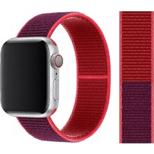 Bilişim Aksesuar Apple Watch Uyumlu Serisi 1/2/3/4/5/6 Se Spor Loop Dokuma Hasır Kordon 38 mm - 40 mm