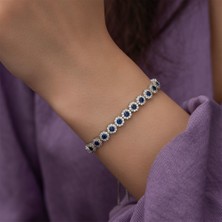 Chic Touch Safir Taşlı Gümüş Bileklik
