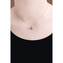 Safa Gümüş 925 Ayar Gri Flora Lotus Gümüş Kolye