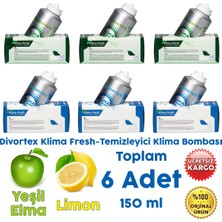 Divortex Klima Fresh Temizleyici Klima Bombası 3 Elma 3 Limon